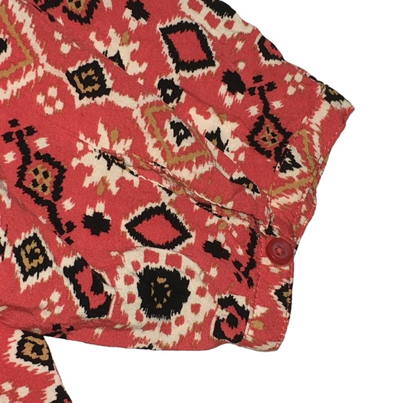 ALC Orange Black Geometric Lightweight Rayon Top - Women’s XL - Picture 8 of 11